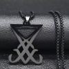 Tender Lihome Collar Dije Baphomet Satanas Sello Sigilo Satánico Negra