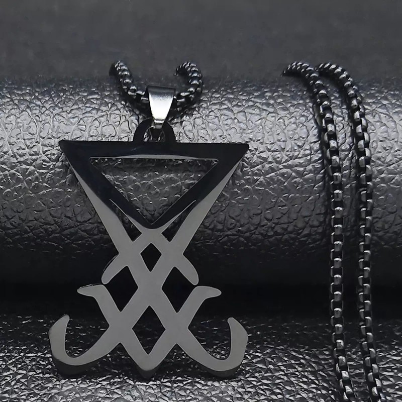 Tender Lihome Collar Dije Baphomet Satanas Sello Sigilo Satánico Negra