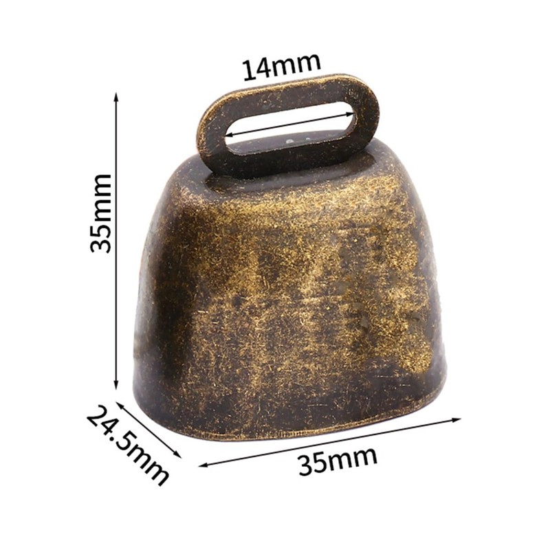 Metal Retro Cow Bell Pet Christmas Bell with Clear Sound