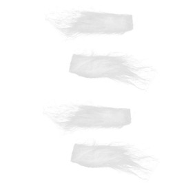 Abaodam 2pairs Fake Eyebrows Self Adhesive Kit,White Eyebrows Facial Hair Cosplay Props,Santa Claus Eyebrows,Fake Eyebrow Facial Hair Props for Christmas Masquerade Costume Party (White)