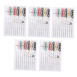 Tofficu 5 Packs Sewing Thread Kit for Hotel Mini Sewing Kit Sewing Kit Pre Threaded Embroidery Sewing Needles Fabric Cotton and Needles for Hotels Sewing Supplies Quick Clothing Fixer Kits