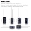 Rustark 405Pcs 24 Value 10V 16V 25V 50V Aluminum Electrolytic