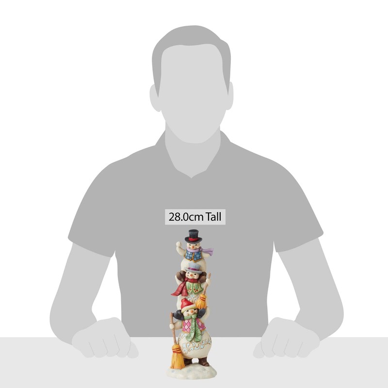 Enesco Snowy Stack of Holiday Fun Stacked Snowmen Figurine -
