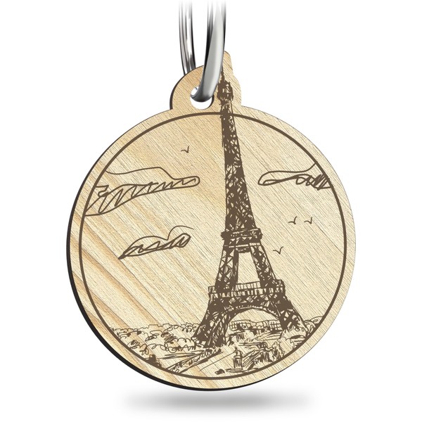Eifelturm Schlüsselanhänger handgemacht aus Holz, Glücksbringer, Paris, Parisurlaub, Geschenk für