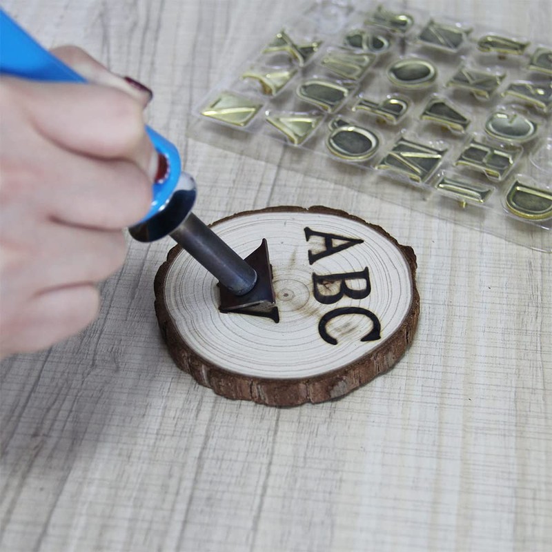 FrogBro Pack of 26 Wood Burning Pyrograph Soldering Tip Stamps,