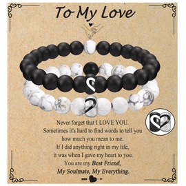 OAVOOK Matching Bracelets for Couples Gifts for Him And Her Friendship Bracelets Long Distance Relationship Gifts Birthday Anniversary Christmas Gifts for Women Men Bf Gf