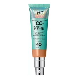 It Cosmetics CC Natural Matte - CC Cream Base de Maquillaje 7 en 1 con Protector Solar FPS 40 Cobertura Completa para Piel Grasa, Acabado Mate,...    