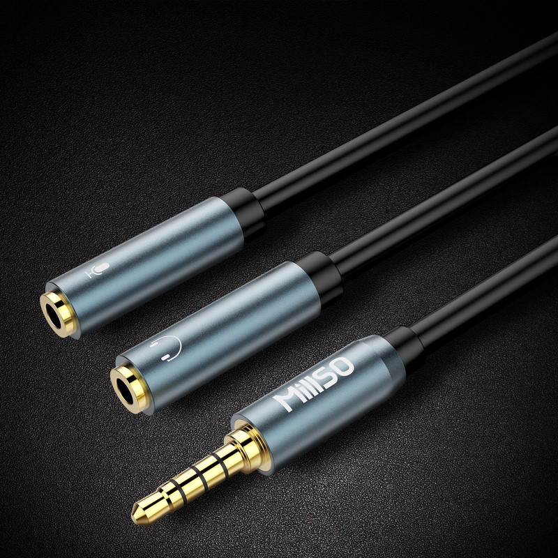 MillSO 3.5 mm Headset Microphone Adaptor. 30 cm