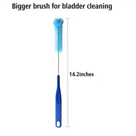 TANNOZHE Hydration Bladder Cleaning brush Set for Universal Water Reservoir,Water Bladder Cleaning Kit 4 in 1 Flexible Long Brush for Hose, Small Brush for Bite Valve, Big Brush for Bladder& Collapsible Hanger for Drying