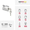 ABUS Titalium padlock 82TI/70 - Monoblock padlock for roller grilles,