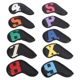 PU Golf Club Head Cover Golf Iron Club Head Covers Headcovers for Golfer Lovers Dazzling Colorful Characters