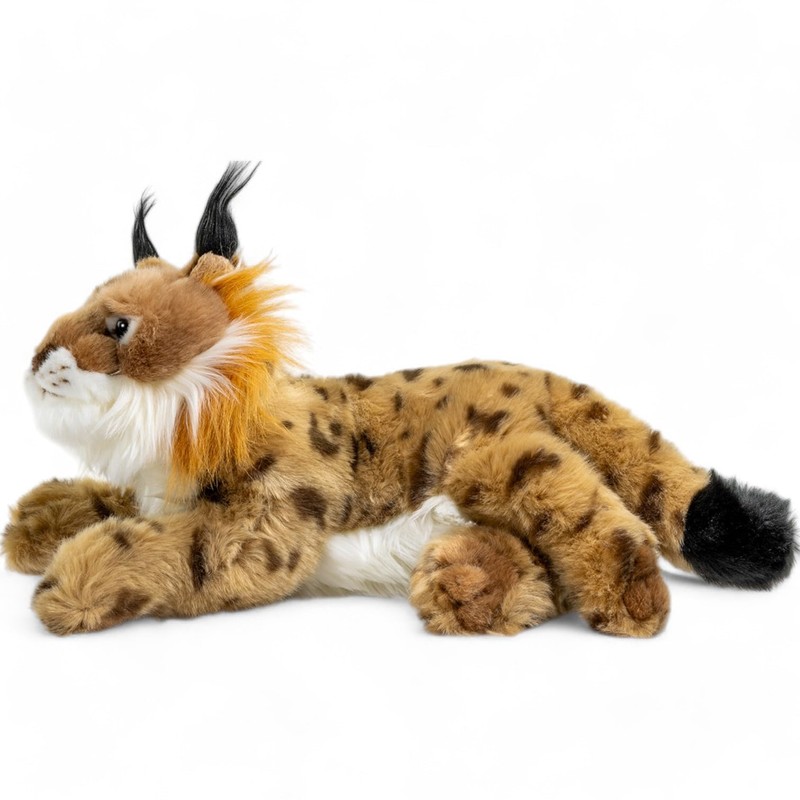 Carl Dick Lynx lying approx. 28 cm plush toy, stuffed