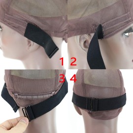 ZigZag - Banda elástica ajustable para pelucas/cierre de encaje/banda de costura frontal de encaje, color negro, 3 unidades (3 unidades)