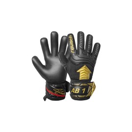 Reusch Attrakt AB1 Silver Junior Grippy and Breathable Goalkeeper Gloves Football Gloves for Children Teenagers for Boys Girls Suitable for All Weather Conditions and Pitch Surfaces