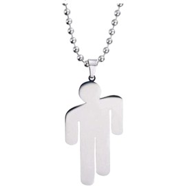 AOLIAY Stainless Steel Pendant Necklace,Villain Necklace, Stainless Steel Couple Pendant Necklace 1PC