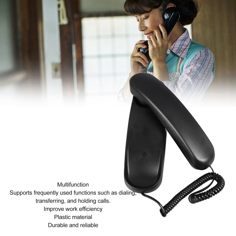 Wall Mountable Telephone Multifunctional Clear Sound Corded Landline Phone for