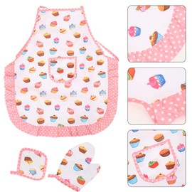 Tnfeeon Disfraz de Chef para niña, Juego de Chef para niños, Juego de Hornear para niños, fácil de Limpiar para niños y niñas duraderas