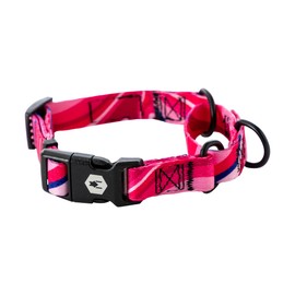 Wolfgang Heavy Duty Martingale Dog Collar with Quick Release Nylon Buckle for Walking & Training, MarbleSwirl Print, Large