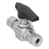 Ball Valve Stainless Steel 3Piece Type StraightThrough Ferrule Equipment SS316L