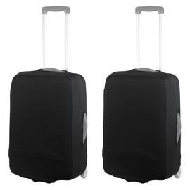 Xcase Suitcase Covers: Set of 2 Elastic Protective Covers for Suitcases up to 42 cm Height, Size S (Dust Cover for Suitcases, Trolley Covers, Waterproof Bags), black