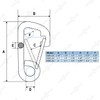 SHONAN 3.1" Marine Boat Hooks, Stainless Steel Carabiner Heavy Duty