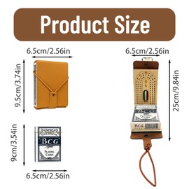 Cribbage Board Game Set, Foldable Travel Cribbage Board Game Kit, Portable Tabletop Game, Classic CribbageGame With Full Deck Of Cards for Family Gatherings, Game Nights, Travel