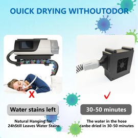 Fuwkeo Portable CPAP Hose Dryer - Fast Drying for 22mm CPAP/BIPAP Tubes, Built-in Air Filter, Adjustable Speed & Timer, USB-Powered, Compact & Lightweight