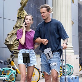 ALLMIRA Passport Case, Neck Lowering, RFID Skimming Prevention, Ultra Lightweight, Multi-functional Storage Pocket, With Clasp, Multi-functional Storage Pocket, For Bills, Cards, Coins, Pens, Keys,