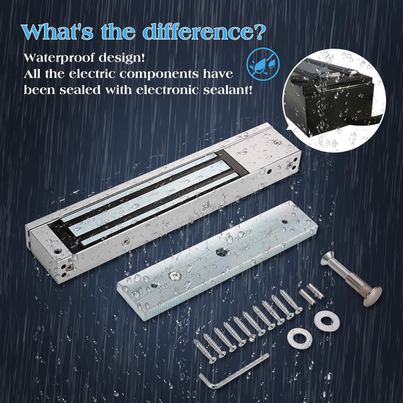 Electric Magnetic Lock with Z and L Bracket Outdoor Waterproof