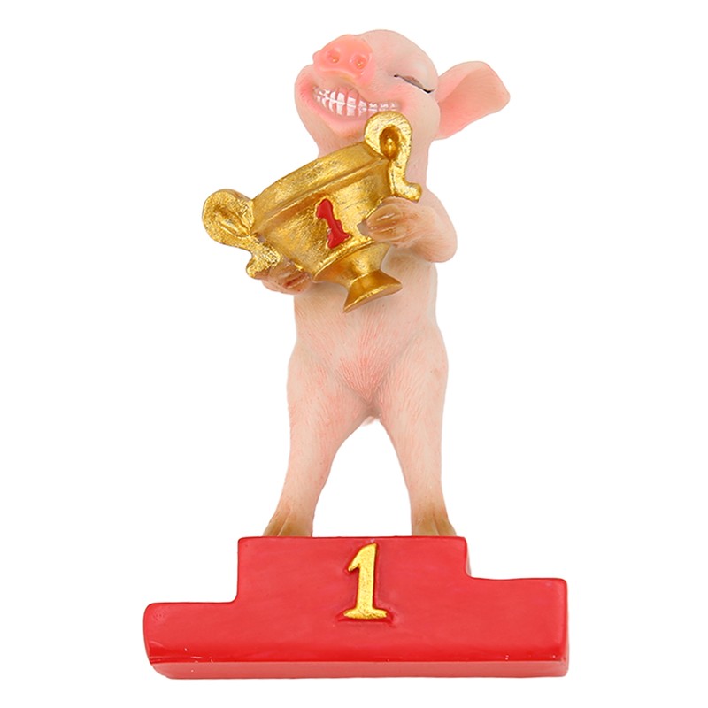 Pig Statue Cute Funny Tabletop Art Resin Pig Figurine Decoration
