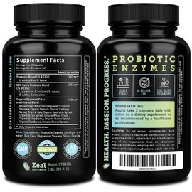 Probiotics and Prebiotics + SBO Probiotics (60 Billion CFU | 90 Capsules) Acidophilus Probiotic w. Saccharomyces Boulardii, Bifidobacterium + Spore Probiotic & Organic Sprouted Prebiotic Fiber Blend