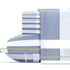 IM HOME King Size 6 Piece Sheet Set Organic Cotton Super Soft Luxury Bedding Sets Deep Pocket up to 16" - Wrinkle, Fade, Stain Resistant Oeko-Tex Bed Sheet Set