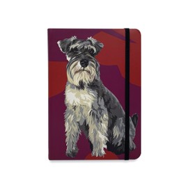 Schnauzer Flexible Pocket Notebook by Leslie Gerry - Dog Memo Writing Pad - Stationery
