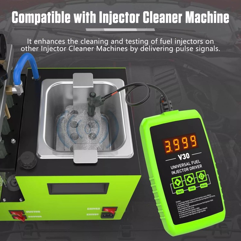 MRCARTOOL 12V Car Fuel Injector Tester Fuel Injector Driver&Cleaner Tool