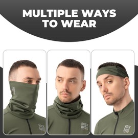 ROCKBROS Road-to-Sky Half Balaclava Bicycle Scarf Breathable Tube Scarf Neck Warmer Men Women Warm Windproof Balaclavas for Cycling Running