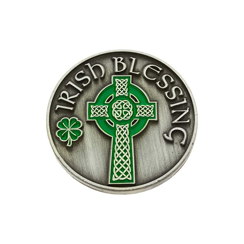 Irish Blessing Coin Happiness with Celtic Cross (Single Coin)