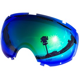 ZERO TECH BASE Replacement Lens compatible with Oakley Snow Goggles Interchangeable Lens Mirror Lens CANOPY Green Mirror