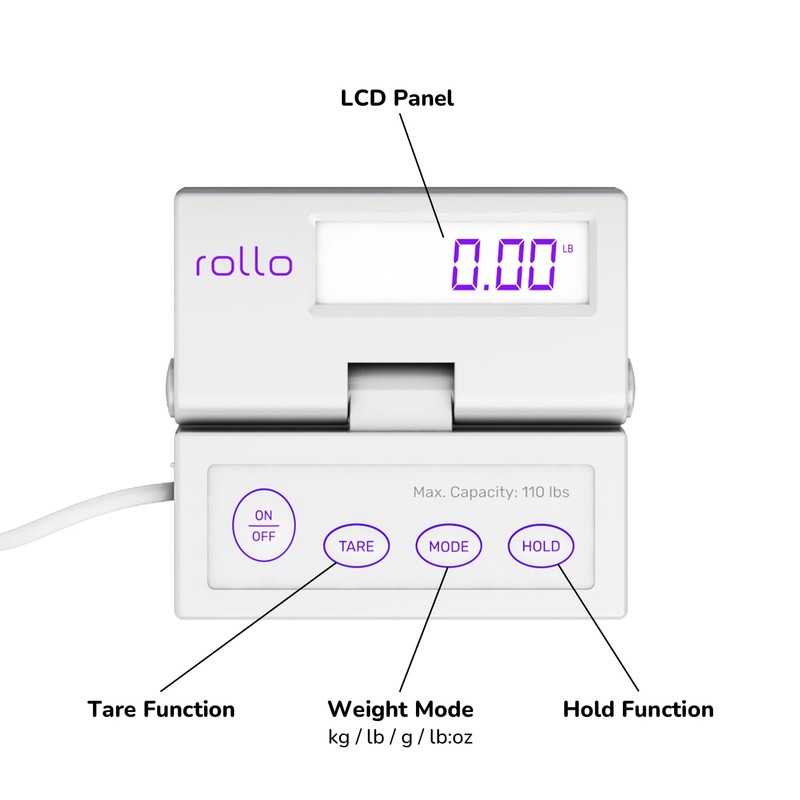 Rollo Shipping Scale For Packages - Digital Shipping Postal Scale