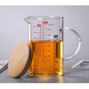 ZNZNANG Multi-Function Glass Measuring Cup, V-Shaped Spout and Three Scales,