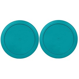 rivel Klareware 4 Cup Turquoise Round Plastic Food Storage Replacement Lids Covers for Klareware Anchor Hocking and Pyrex Glass Bowls (Container not Included) (2 Pack)