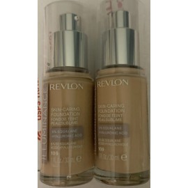 Revlon Illuminance Skin-Caring Liquid Foundation Light Ivory #109 1oz Lot Of 2