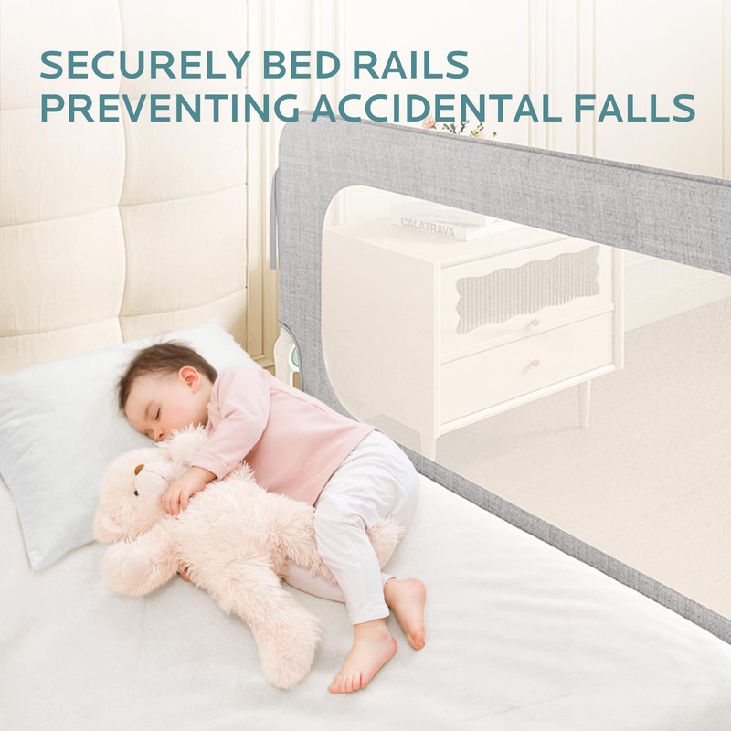 FAVIRZCE 47inch Toddler Bed Rails for Baby: for Kids with