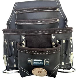 Zeluga 20-111 10 Pocket Rigger Heavy Duty Leather Tool Bag, Oil Tanned