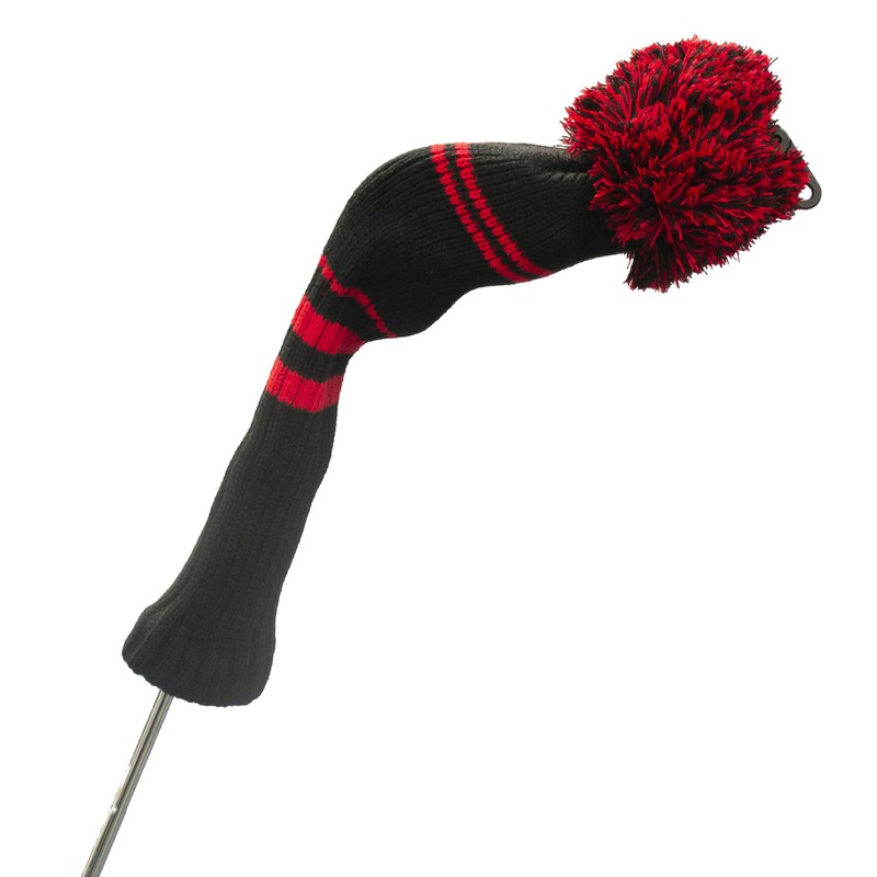 Longridge Pom Pom Driver Head Cover - Black/Red