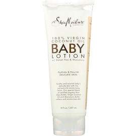 SheaMoisture Baby Lotion Aceite de coco para la piel del beb Aceite de coco 100 virgen Locin para bebs Hidratante para la piel transparente 8 oz      