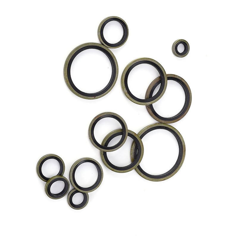 240pcs 6\8\10\12\14\16\18\20\22\24\27\30mm Metal Rubber Sealing Oil Ring Drain Plug Gasket