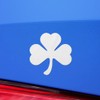 Decal Stickers of Shamrock Silhouette Funny (White) (Set of 2)