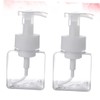 Mobestech 2 Pcs Transparent Pump Foaming Bottle Refillable Makeup Press