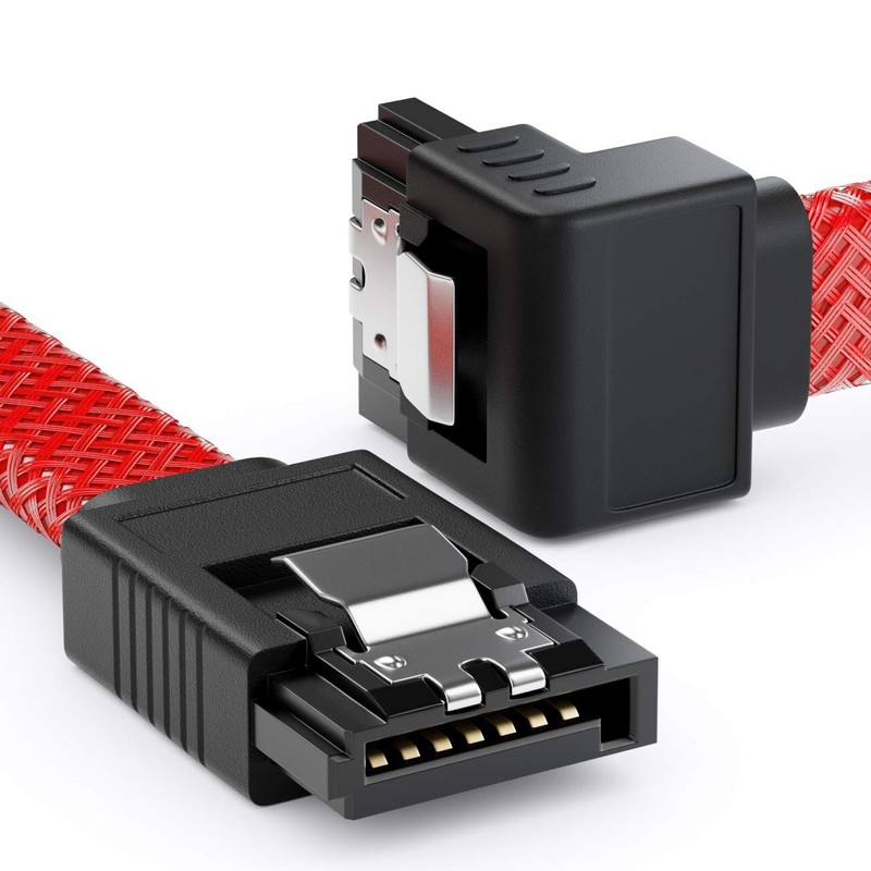 deleyCON 30 cm SATA 3 Cable Nylon 6 Gbit/s Data