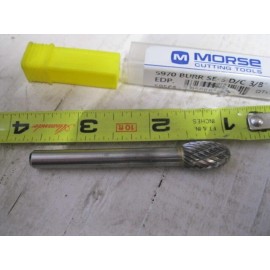 Morse 5970  SE-3  Carbide Burr Double Cut, 3/8" Oval cut,  Made In USA, Morse